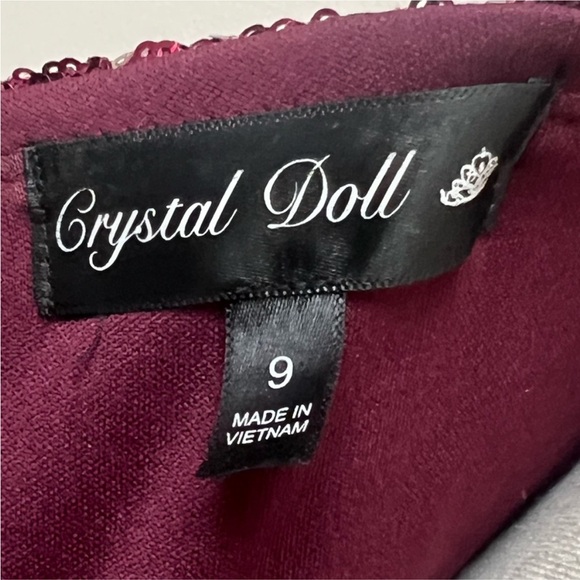 Crystal Doll Gradient Holiday Sequin Floor Length Dress size 9 - Picture 5 of 6